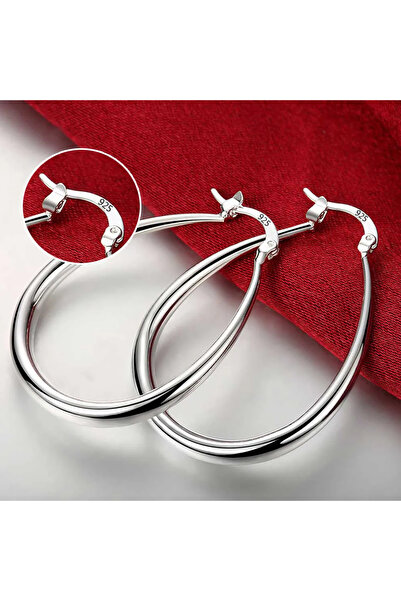Choice Black Top Quality Silver Color Earrings Simple Round Circle Hoop Earri...
