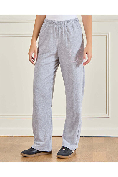 REDTAG بنطلون رياضي نسائي رمادي مطبوع