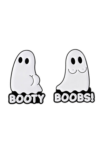 Choice دبوس مينا على شكل شبح مرح QHXZ5200-5201، هدية إبداعية على شكل حرف، منا...