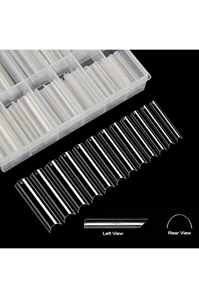 Choice Bp006-1 ٢٤٠ قطعة من أطراف الأظافر الجاهزة (أطراف مربعة فرنسية) طويلة ج...