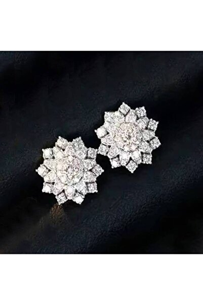 Choice E4272 Huitan Sparkling Flower Shaped Women Stud Earrings Fresh Style P...