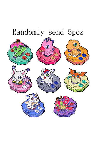 Choice دبابيس بروش مطلية بالمينا بتصميم وحوش أنمي رقمية لطيفة مطلية باللون ال...