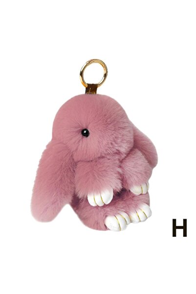 Choice Bean paste 1PCS Plush Cute Rabbit Pendant Anti Faking Dead Rabbit Keychain Cute Car Keys Decor Bag A