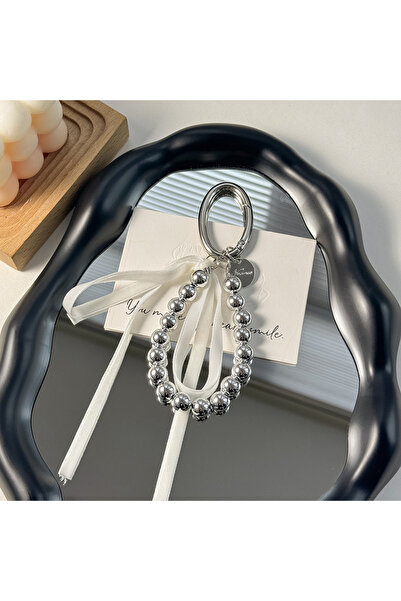 Choice White ZAKOL Elegant Pearls Ribbon Bowknot Bag Hanging Decoration Key C...