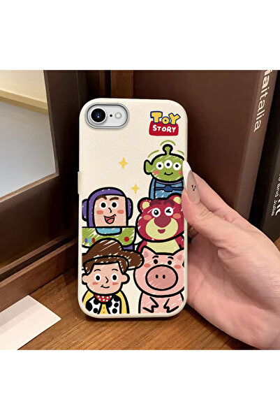 ucuc iPhone 7/8/Se 2020 2022 Compatible White Leather Texture Silicone Protec...