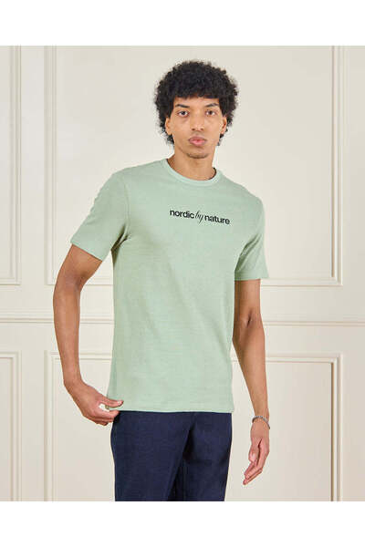 REDTAG Men Mint Printed T-Shirt