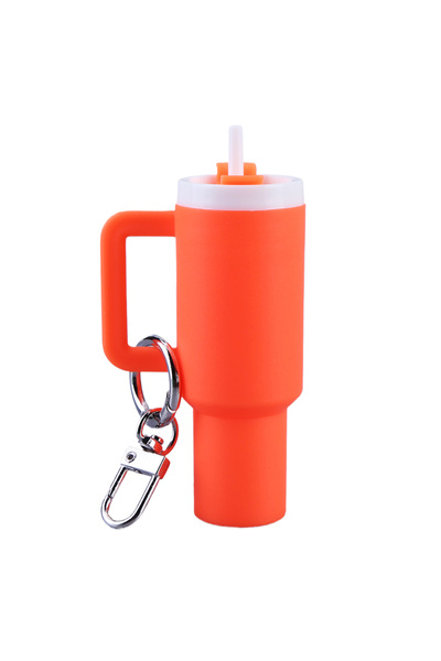 Choice Orange 1pc 6-1pcs Creative Mini Cup Keychain Pendant Chapstick Holder ...