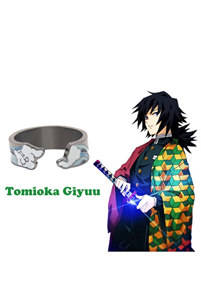 Choice R00110-05 Anime Demon Slayer Series Cosplay Ring Kimetsu No Yaiba Metal Enamel Open Adjustable Finge