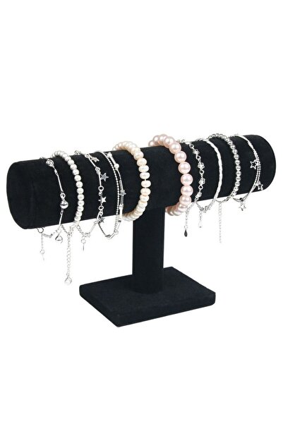 Choice 01 رف عرض عمودي لأساور وسلاسل ساعات مخملية بستة ألوان، منظم مجوهرات، ع...