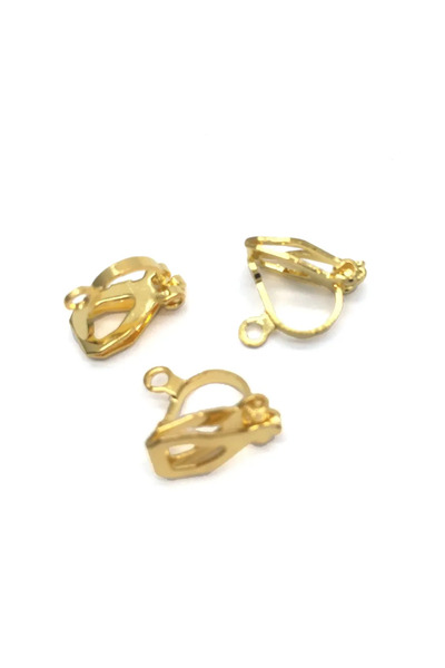 Choice 20pcs gold plated 20 Pieces Clip-on Earring Converter Earring Findings...