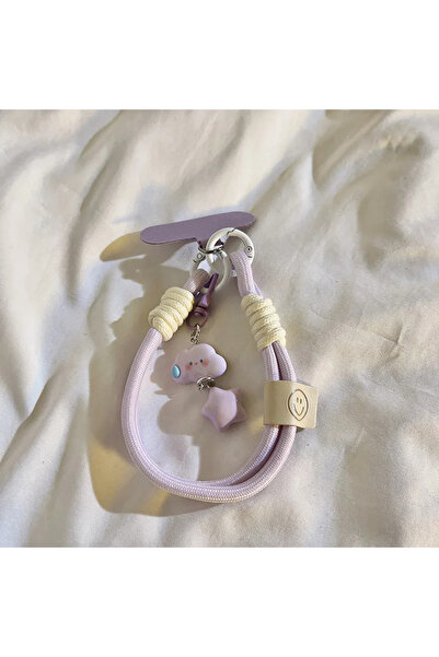 Choice PURPLE Double Ended Rope Keychain Cartoon Cute Pendant Phone Case Lany...