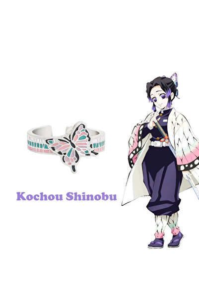 Choice R00110-03 Anime Demon Slayer Series Cosplay Ring Kimetsu No Yaiba Metal Enamel Open Adjustable Finge