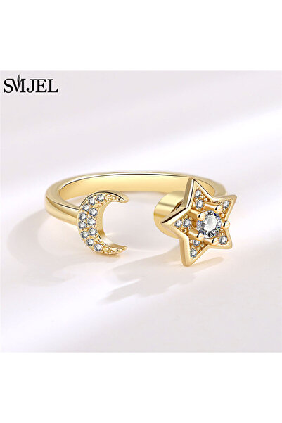 Choice خاتم نسائي فاخر قابل للتعديل TJZ468 مضاد للقلق والاسترخاء، مزين بالكري...