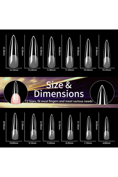Choice 11 240pcs Soft Gel Nail Tips Half Matte Full Cover Press-On Nail Tips ...