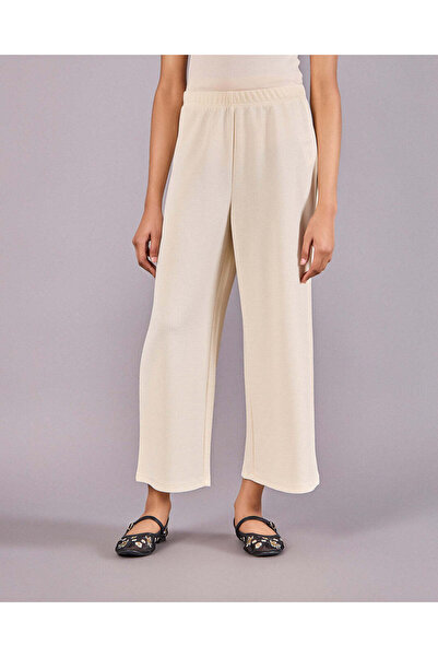 REDTAG Senior Girls Cream Jacquard Culottes