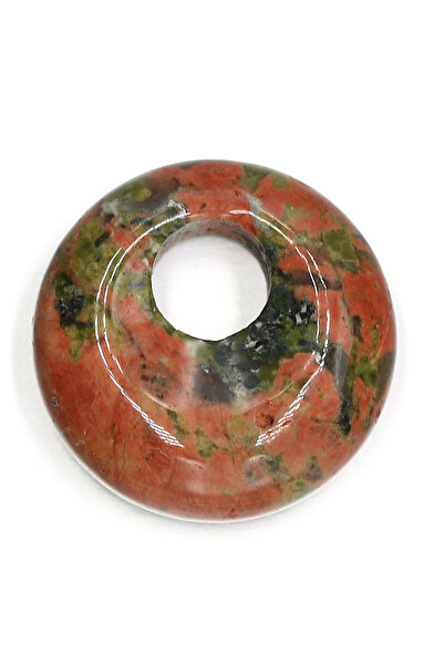 Choice قلادتان من حجر اليوناكيت الطبيعي، قطعتان من أحجار اللازورد المستديرة ذ...