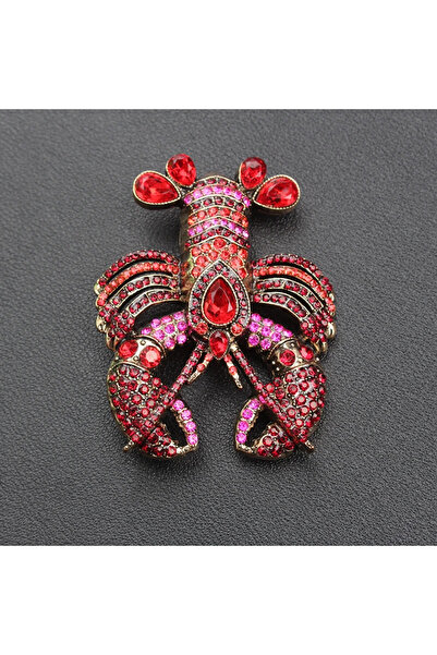 Choice بروشات على شكل سرطان البحر مرصعة بأحجار الراين الكبيرة، لونان، للنساء ...