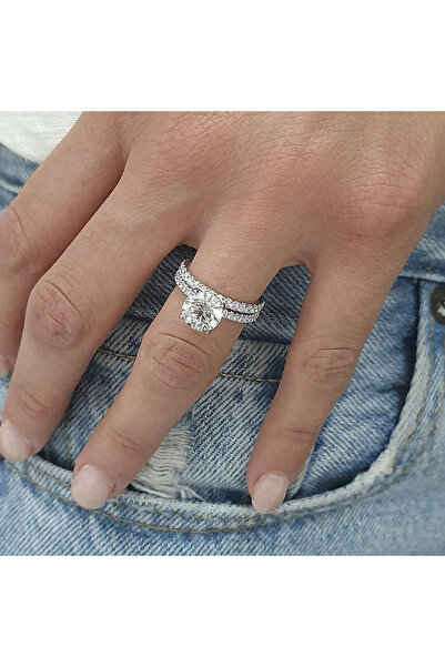 Choice 7 خواتم نسائية عصرية من هويتان F1267 مرصعة بأحجار الزركون المكعب الدائ...