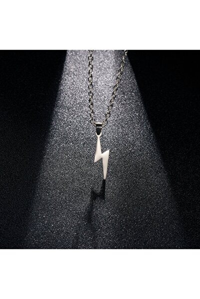 Choice قلادة معدنية من الفولاذ المقاوم للصدأ على شكل صاعقة، NC20Y0525-2، للنس...