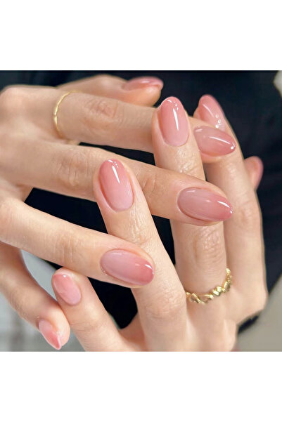 Choice W1253 مجموعة من 24 قطعة من أظافر صناعية بنية متدرجة الألوان بتصميم رأس...