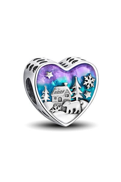 Choice TCE1104P1 925 Silver Color Polar Bear Snowflake Hedgehog Winter Series Charm Bead Fit DIY Bracelet M