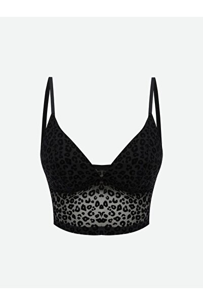 LC Waikiki Unpadded Patterned Bustier Without Underwire