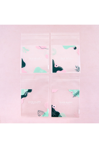 Choice Morandi color 50pcs Small Fresh Morandi Color Opp Self-adhesive Bag Je...