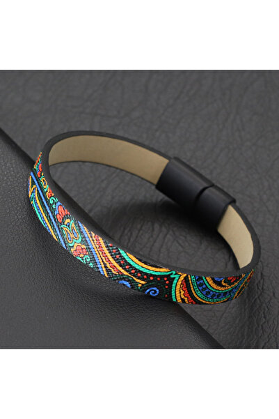 Choice Mixcolor Premium PU Leather Bracelet Men Black Detacgable Magnet Buckl...