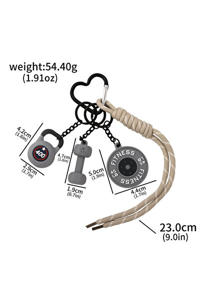 Choice BG00135-09 3DMini Dumbbell Fitness Kettle Keychain for Women Men Fashion Bag Pendant Fitness Enthusi