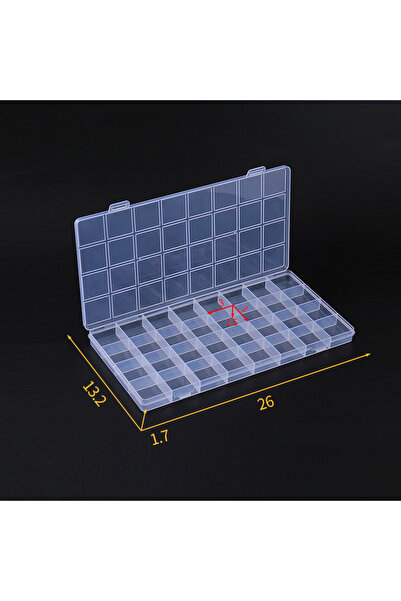Choice علبة تخزين بلاستيكية شفافة ذات 32 قسمًا، مقاس واحد، لحفظ المجوهرات وال...