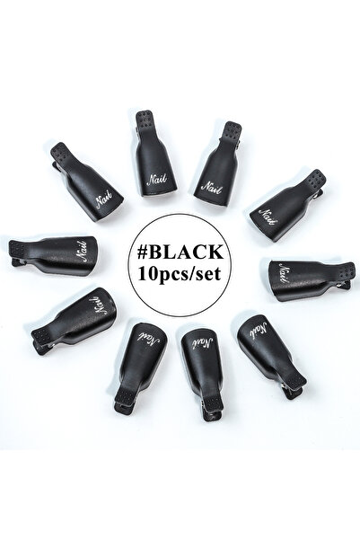 Choice black 10pcs Nail Art Soak Off Cap Clip for Nails UV Gel Polish Remover Wraps Polish Remover Clips Ma