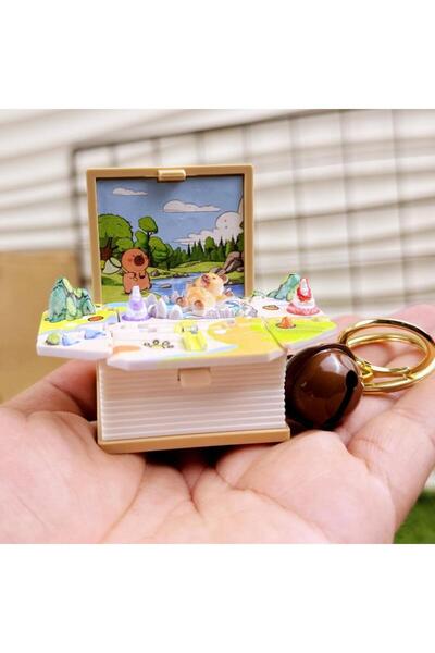Choice onesize ♥3D Foldable Capybara Mini Size Fold Book Keychain Kids Toys B...