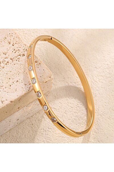 Choice سوار زاكول بيرسوناليتي من الفولاذ المقاوم للصدأ المطلي بالذهب عيار 18 ...