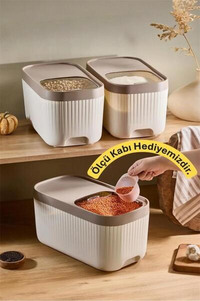 Bayev Apex 12 Lt Multi-Purpose Grain Food Legume Dry Food Box Storage Container with Wheels