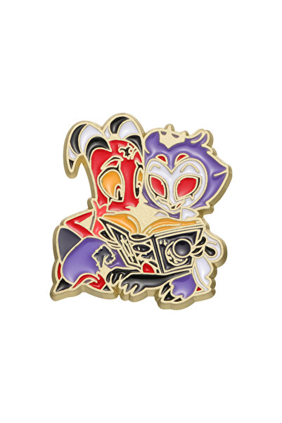 Choice بروش معدني على شكل شخصية شريرة كرتونية باللون الأرجواني، بتصميم إبداعي...