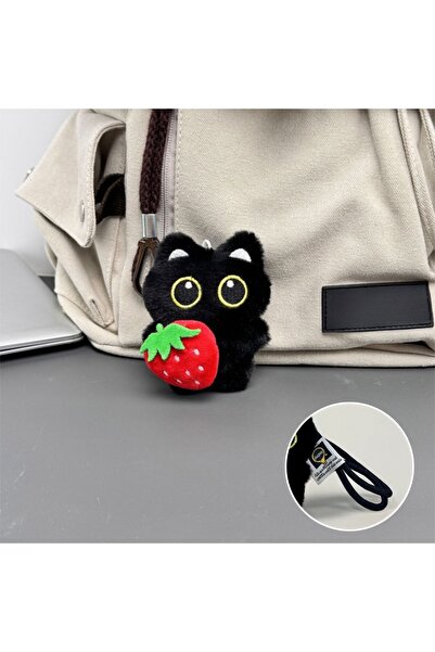 Choice C-Rope New Fish Black Cat Plush Doll Keychain Bib Strawberry Doll Bag ...