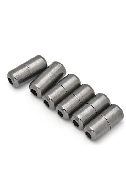 Choice 6 قطع من مشابك نحاسية أسطوانية الشكل، مقاس الفتحة 3.6 مم، لون أسود معد...