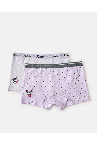 REDTAG طقم سراويل داخلية كورومي باللونين البنفسجي والرمادي للفتيات الكبيرات (...