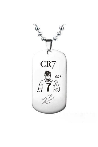 Choice قلادة فضية من الفولاذ المقاوم للصدأ بعلامة تجارية للجيش C رونالدو 007 ...
