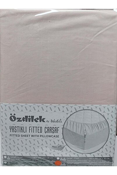 Özdilek Komplet jednostruke elastične posteljine sa bojama (100x200) - mlečno...