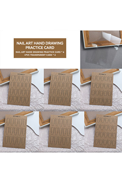 Choice 8 قطع 12/8/4 قطع كتاب قوالب ورقية لتدريب فن الأظافر، أداة مانيكير، دلي...