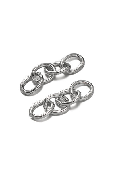 Choice1 White K 100pcs Iron Extension Chains 4-Link Keychain Tail Chains Meta...