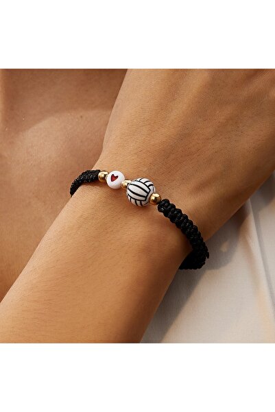 Choice سوار مضفر على شكل قلب مصنوع من الأكريليك، مناسب للرياضات المختلفة مثل ...