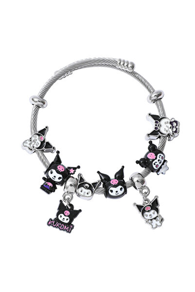 Miniso سوار سانريو بشخصيات كرتونية كلاسيكية، سوار كورومي الفضي، سوار عصري مبتكر، سوار احتفالي