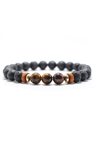 Choice Tiger Eyes Stone Natural 8mm Lava Stone Bracelet Men Women Grade A Tig...