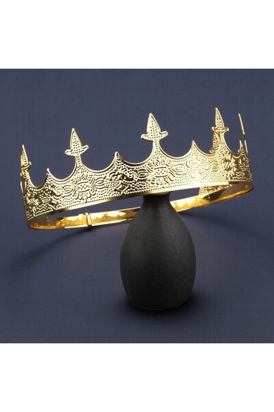 Choice 913js تاج ملكي دائري للرجال، تاج أمير، تاج زفاف، تاج عيد ميلاد، حفلة راقصة، زينة هالوين، عروس