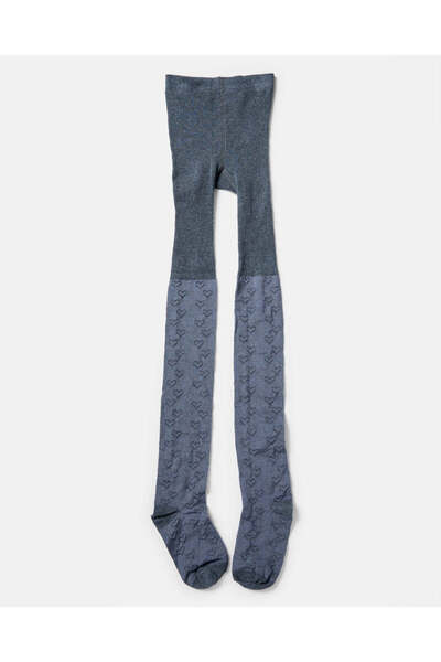 REDTAG Girls Grey Jacquard Tights