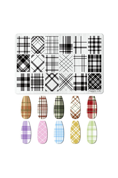 Choice HP-136 ألواح ختم أظافر جديدة على الطراز الفرنسي بحواف دانتيلية وشخصيات...