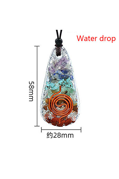 Choice قلادة كريستالية على شكل قطرة ماء، طاقة ريكي علاجية، مناسبة لليوغا والت...