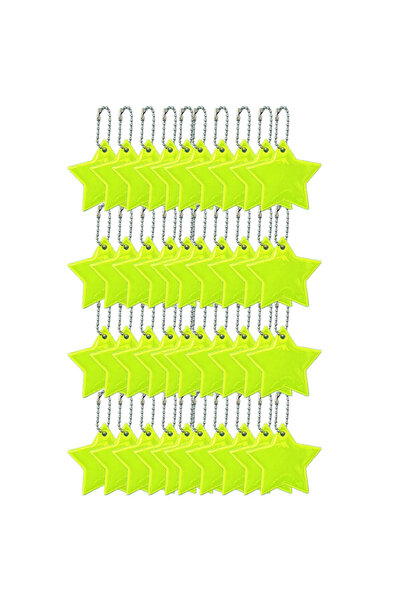 Choice 40PCS Green 20/40PCS Five-pointed Star Outdoor Sports Reflective Key C...